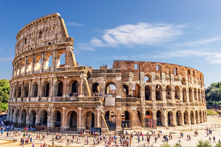 The Roman Colosseum in summer, Italy